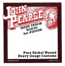 John Pearse Irish Tenor Banjo pure nickel wound Heavy Gauge customs, bronze