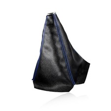 Car Shift Knob Dust Cover, Leather Manual/Automatic Gear Shifter Black Blue