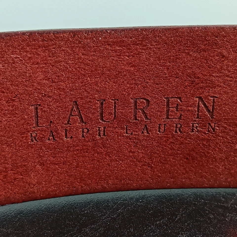 Ladies Ralph Lauren Med. Brown Floral Leather Belt - Image 3 of 4