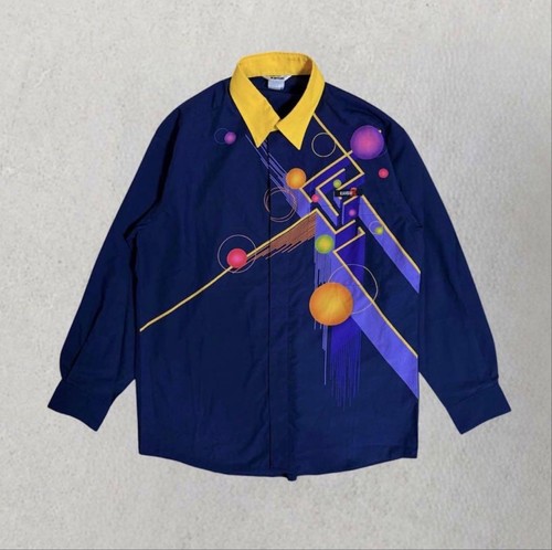 Kansai Yamamoto, 90s Kansai Yamamoto Vintage Art Shirt Navy Size M