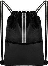 Drawstring Backpack Sports Gym Bag, Draw String Back Bag for Men , Lightweigh...