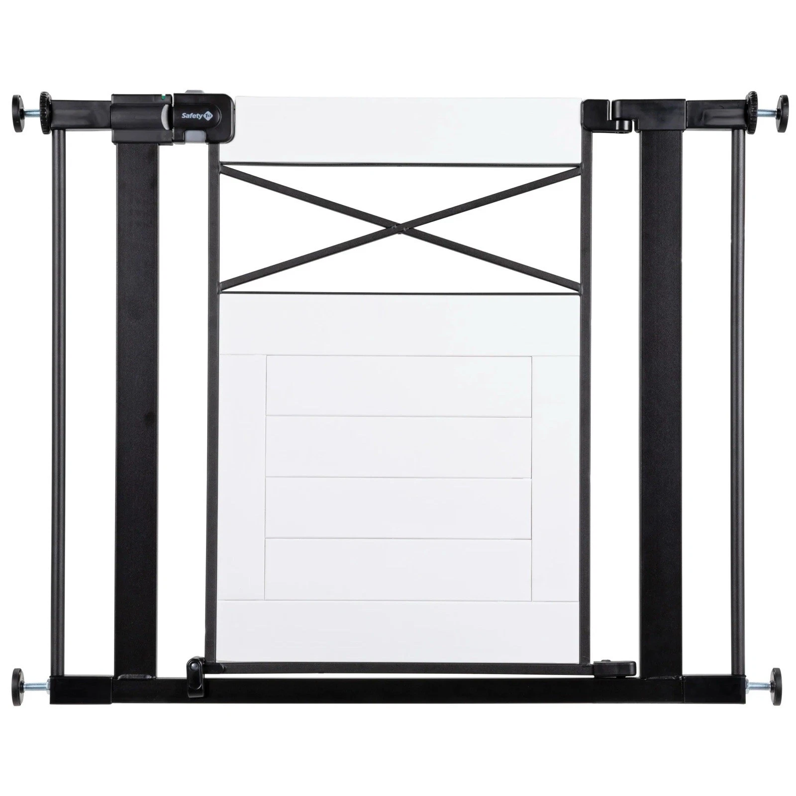 Safety 1st Easy Install Baby Gate White Black Pressure Mount Doorway New