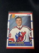 1990-91 Score - First Round Draft Choice Martin Brodeur #439 (RC) Autographed