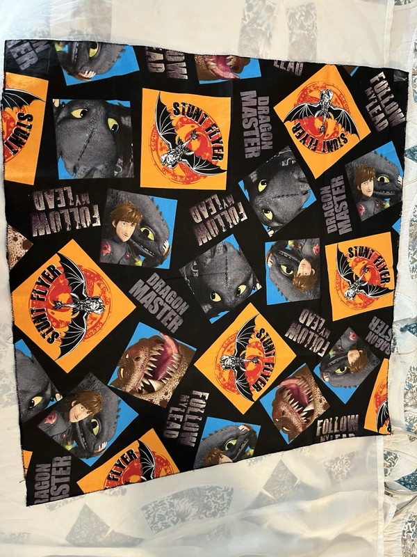 Dragon Master Follow My Lead handmade Bandana 21"x21" Made in USA