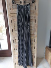 Tom Tailor Größe S Maxikleid Kleid Damen Fashion Schwarz Weiß Beinschlitz schick