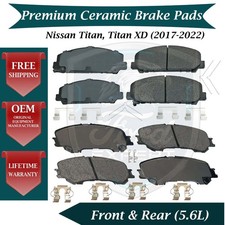 Akebono OEM Front & Rear Ceramic Brake Pads Kit For 2017-2022 Nissan 9 Yr Warran