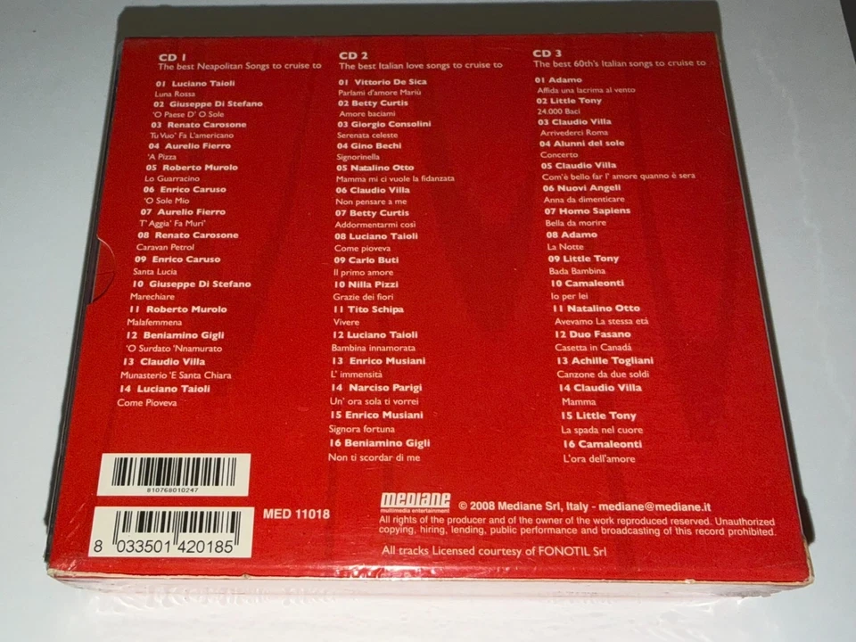 Ciao Italia CD 3-Disc Set Italian Music Compilation 46 Songs 2008 *NEW/SEALED* Foto 2 de 4