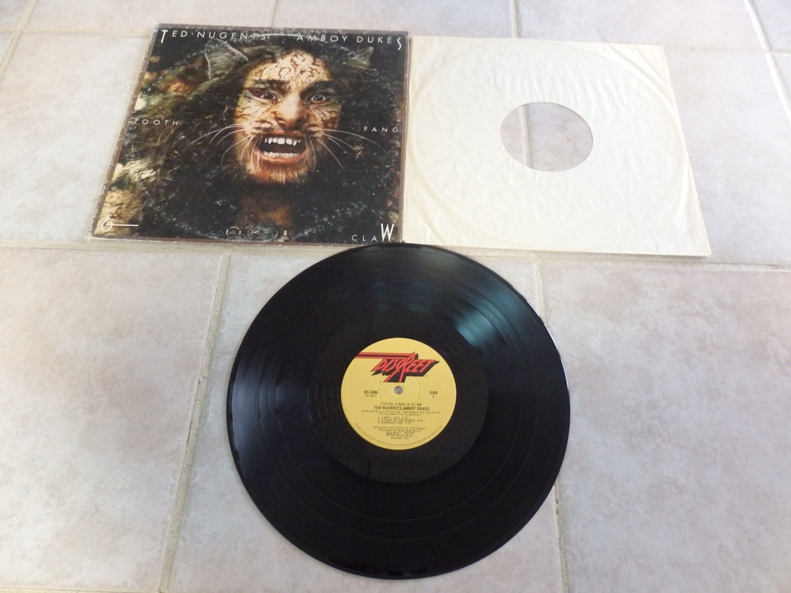 Ted Nugent Amboy Dukes Tooth Fank & Claw Vinyl Record LP 1st Press Hard ...