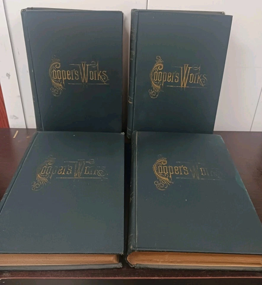 (1891) James Fenimore Cooper’s Works antique 4 Volumes of 10 vol set Collier - Image 2 of 4