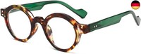 Mode Runde Anti Blaulicht Lesebrille Klein Herren Damen Mit Federscharnier