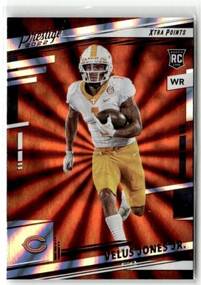 2022 Panini Prestige #389 Velus Jones Jr. Xtra Points Sunburst
