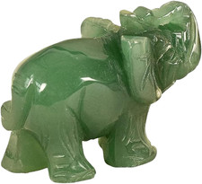 Elephant Ornament, Elephant Statue, Jade Stone Handcraft Natural Jade Green Elephant Ornament, Elephant Statue, Jade Stone Handcraft Natural Jade Green