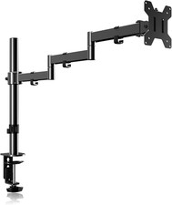 Single Monitor Arm Mount For 13 To 38 Inch Screens Vesa Adjustable Desk Clamp