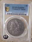 1901-P Morgan Silver Dollar PCGS-Graded/Gold Shield VF Detail Historic Free Ship