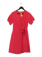 Kachel Wrap Midi Dress UK10 in Red