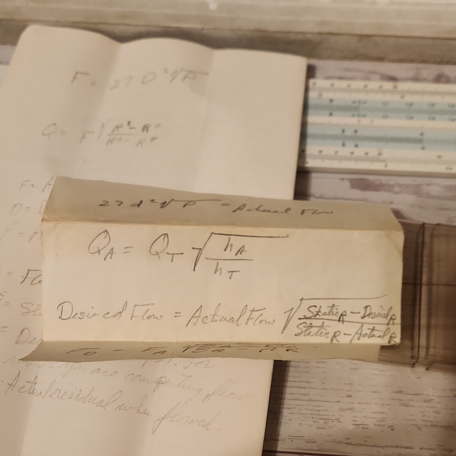 VINTAGE DIETZGEN CLEAR SCALE 1739L SLIDE RULE WITH CASE AND PAPERWORK