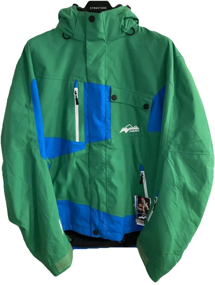 HMK Peak 2 Men’s Snowmobile Snowboard Ski Winter Jacket Large Green/Blue - Image 2 of 4