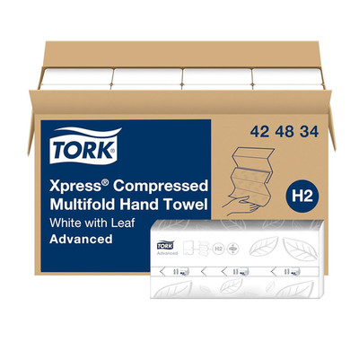 Xpress Compressed Multifold Hand Towel White H2, Advanced, Strong and Absorbent,