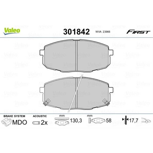 Valeo BremsbeläGe Bremsbelegsatz Vorne FüR Hyundai I30 Kombi KIA Cee'd-image