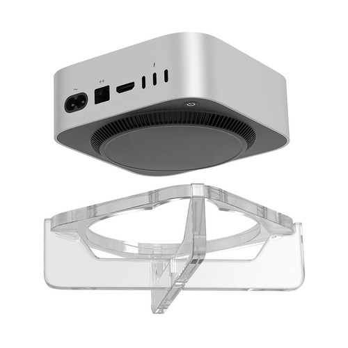 Wydajny na przestrzeń przezroczysty akrylowy uchwyt do Mac Mini M4 / M4Pro idealne akcesorium biurkowe - Zdjęcie 6 z 12