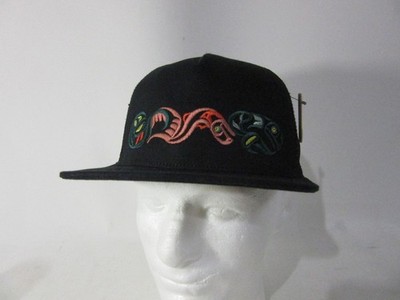 Smartwool Hat Cap Snap Back Black Mesh Trucker Embroidered Fishing Mens