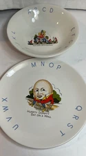 James Kent Old Foley Vintage 2-pc Child's Dish Set - Nursery Rhymes - England