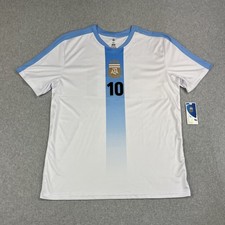 AFA Lionel Messi #10 Argentina National Team Soccer Jersey Men's Official White