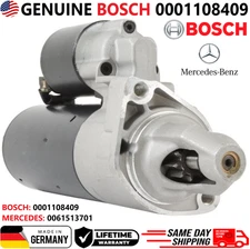 GENUINE BOSCH Engine Starter Motor For 2007-2015 Mercedes-Benz V6 V8, 0001108409