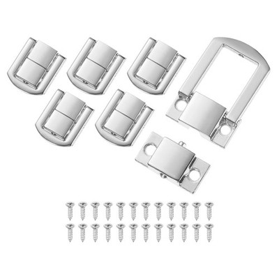 6-Pack Toggle Catch Lock, 1'' Metal Hasp Latch Clasp [Nickel Silver]