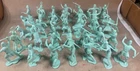 Vintage 1965 Marx VIKINGS - 35 assorted green plastic 54mm toy soldiers original