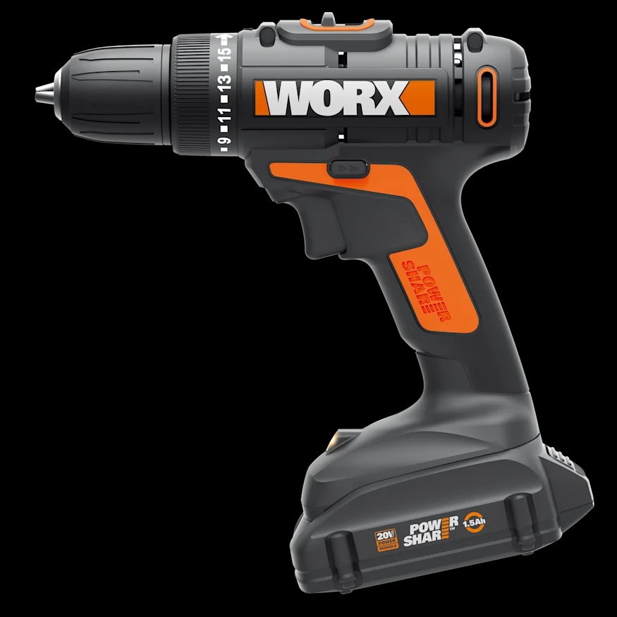 WX101L.9 Worx 20V MaxLithium Cordless Drill/Driver L.Ion 1.5ah Battery & Charger