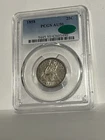 1858 Liberty Seated Quarter _ PCGS AU-50 / CAC _No Problems Here  !!!