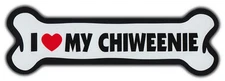 GIANT SIZE!!! Dog Bone Magnet: I Love My Chiweenie | Cars, Trucks, Refrigerators