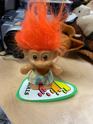 Good Luck Troll- Surfing Troll with Surfboard 4 inch - no makers mark