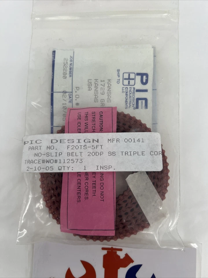 PIC DESIGN F20TS-5FT No-Slip Belt 20DP SS Triple - Image 2 of 4