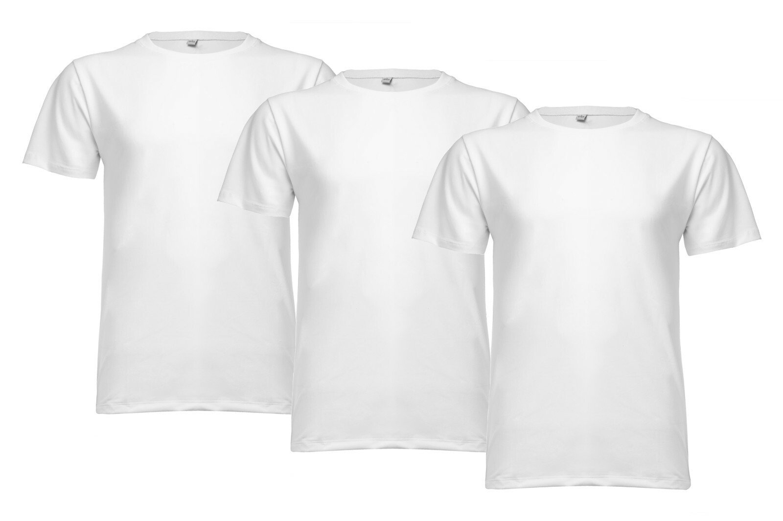 3 PACK Mens Plain TShirts Short Sleeve Crew Neck Boys TShirt Black