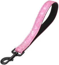 Reflective Nylon Padded Handle Short Dog Leash - for Large and Medium Dogs Gl...