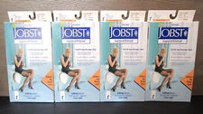 Lot of 4 Jobst Mild Compression Knee High Ultra Sheer White 8-15mmhg Sz. 7-9 NEW