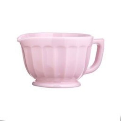 Vintage Style Batter Bowl by Mosser Glass Panel Collection Crown Tuscan Pink New