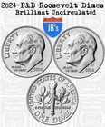 2024 P&D Roosevelt Dime (2) Coin Set - BRILLIANT UNCIRCULATED (BU)
