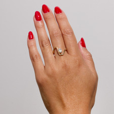 Diamond Wedding Ring Oval Cut Lab Created IGI 1.00 Carat 18k Yellow Gold