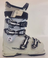 Used 400 Women's Tecnica Mach Sport 85 W Ski Boots Pearl White w/ Gripwalk Sole