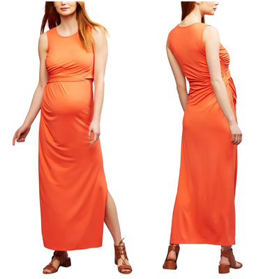 Seraphine Lexington Maxi Maternity and Nursing Dress US 8 M UK 12 medium  orange | eBay