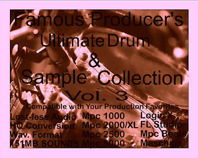Famous Producers Ultimate Drum and Sample Collection Vol. 3. M-F USB , CF.
