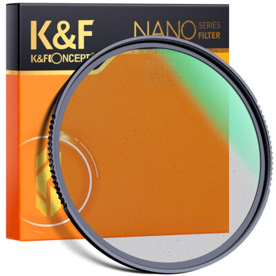 K&F 58mm Nano-X Black Pro-Mist 1/4 Filter For Vlog,Special Effects Multi Coated