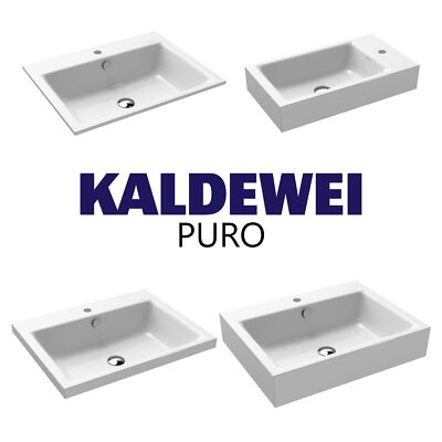 Kaldewei Puro Waschtisch Einbau Aufsatz Hand Wand weiß PerlEffekt Stahlemaille