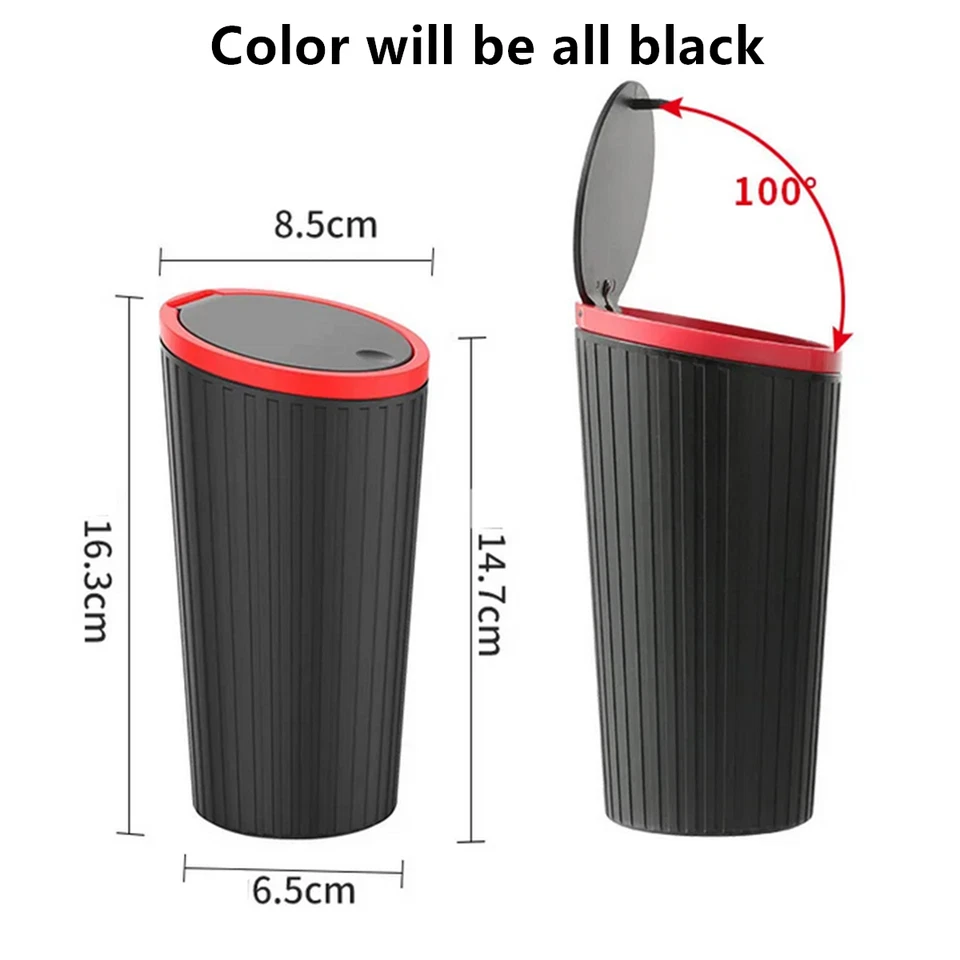 Mini cubo de basura para automóvil organizador de polvo bolsa de basura contenedor de basura caja de almacenamiento Foto 2 de 4