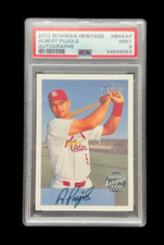 2002 Bowman Heritage ALBERT PUJOLS Autographs auto PSA 9 Mint rare