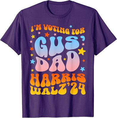 I'm Voting for Gus Dad Vote Harris Walz 2024 Boho Unisex T-Shirt