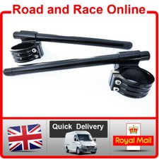 50mm Hi Rise CNC Clip Ons Handlebar +1" Riser Raised Bars in BLACK Aluminium CBR